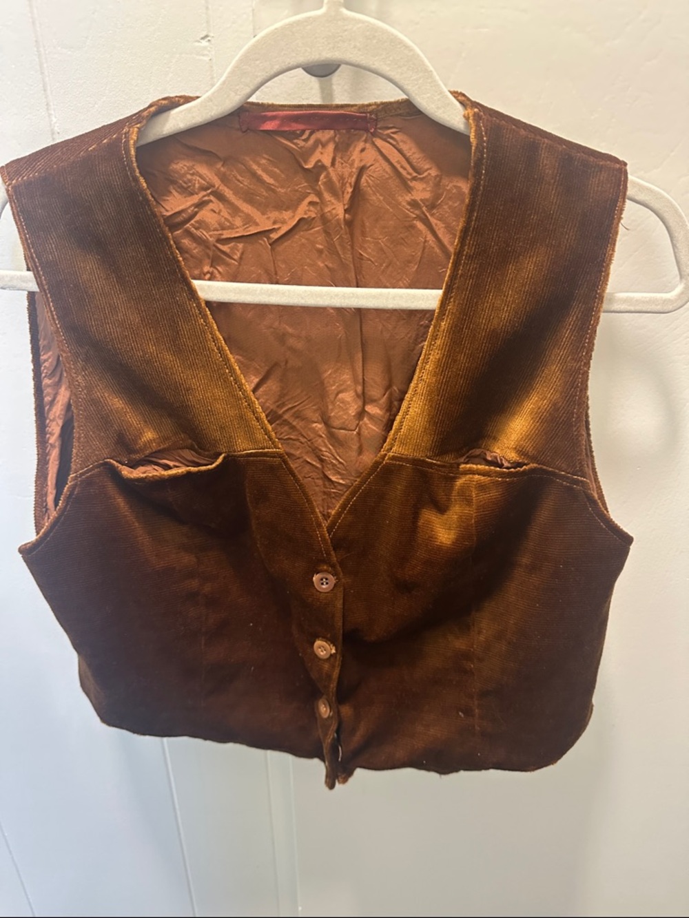 Women’s Vintage Brown Corduroy Vest Size M/L